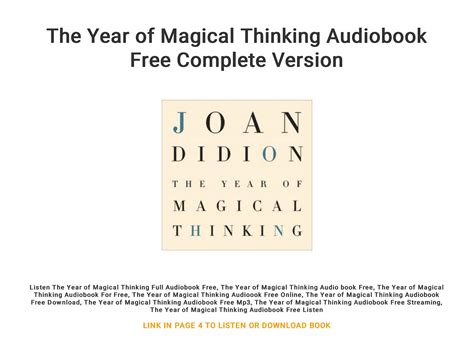 year of magical thinking audiobook